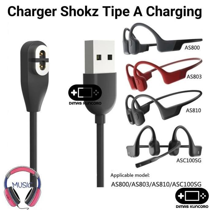 Charger Shokz Tipe A Charging aftershokz openrun pro mini aeropex opencomm kabel usb