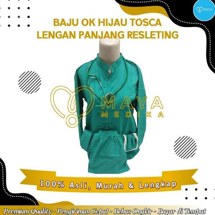 Baju Ok Hijau Tosca Lengan Panjang Baju Rest Celana Karet