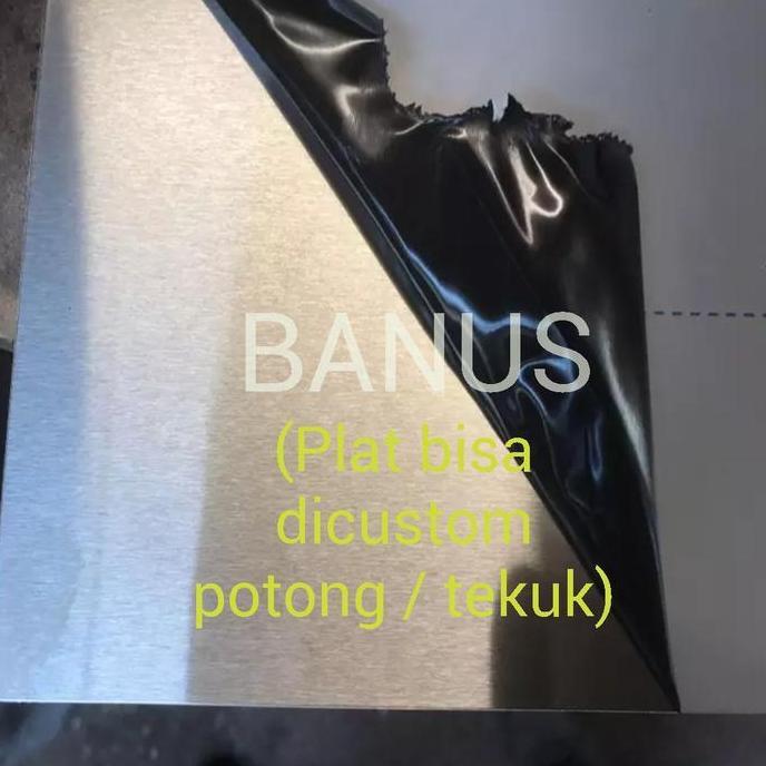 Plat stainless 304 hairline 0,8 mm / plat stainless hairland 304 HL