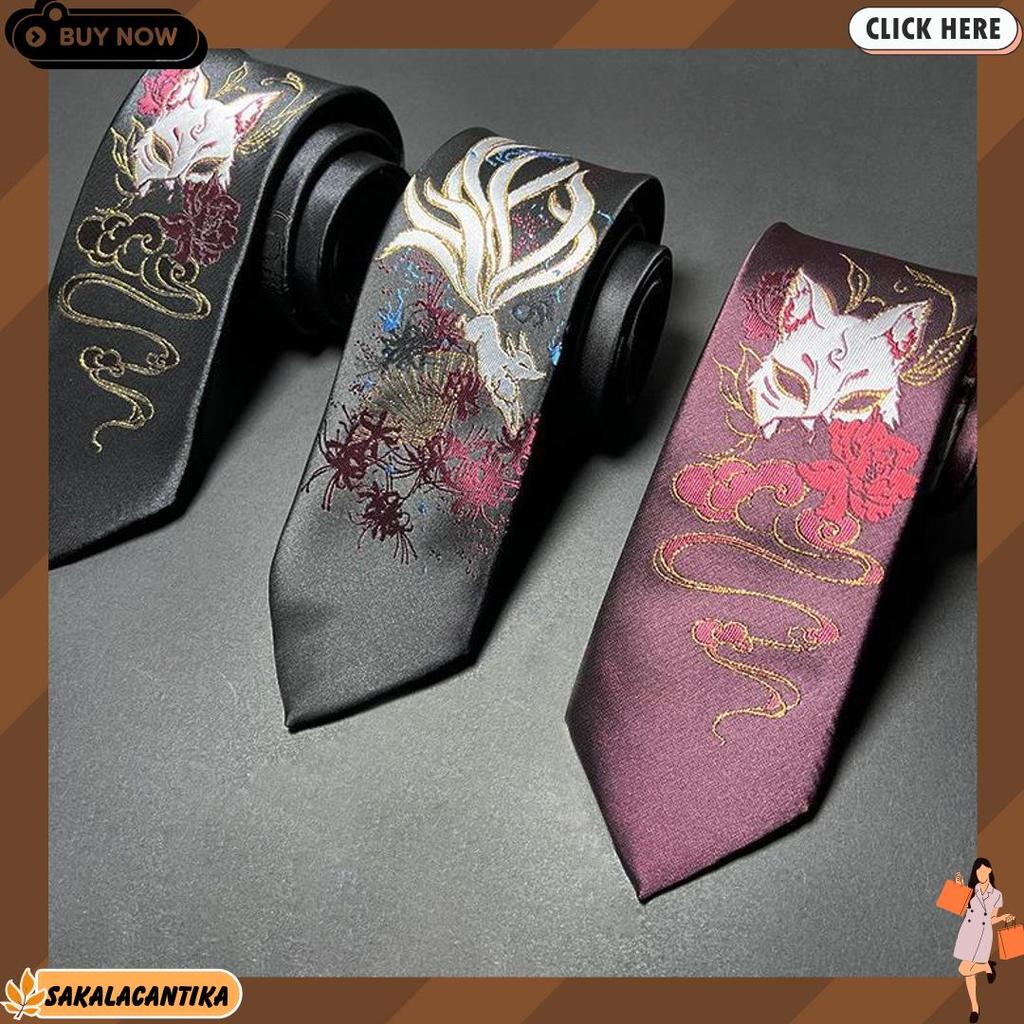 Dafx Dasi Fox Rubah 9 Ekor Nine Tail Japan Lolita Gothic Tie Aksesoris Cosplay Halloween Seragam Jk 