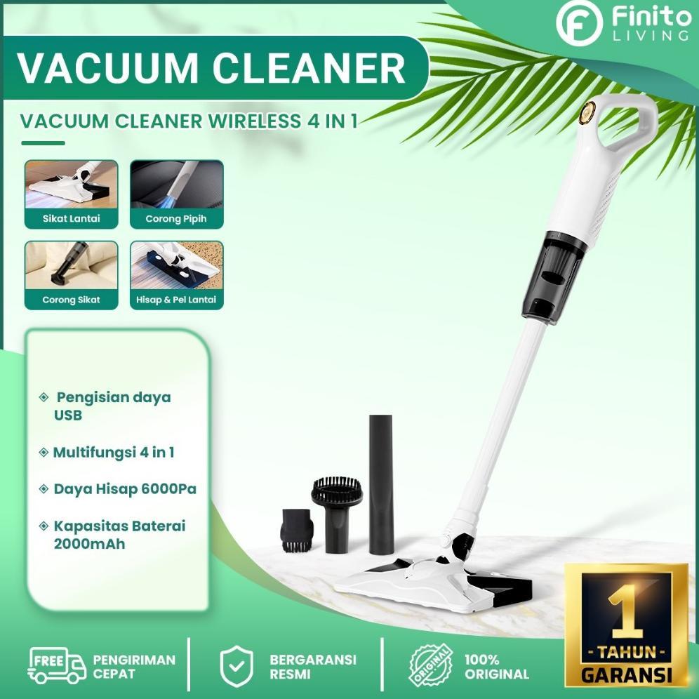 Finito Vacuum Cleaner Portable Fvc-P04 4In1 Ngepel Basah Dan Kering / Penyedot Debu Rumah Vacum Karp