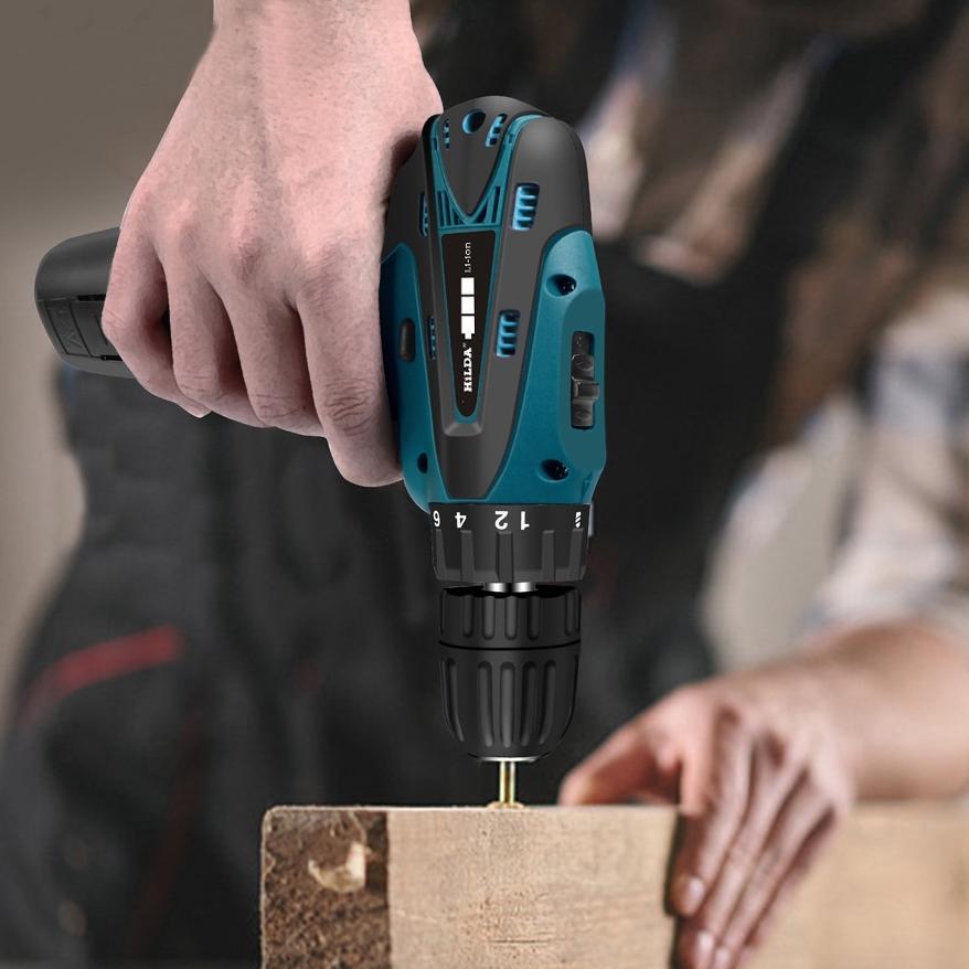 Perkakas Listrik Bor 12V Mesin Bor Baterai Cordless Bor Listrik Electric Drill Cordless Screwdriver 