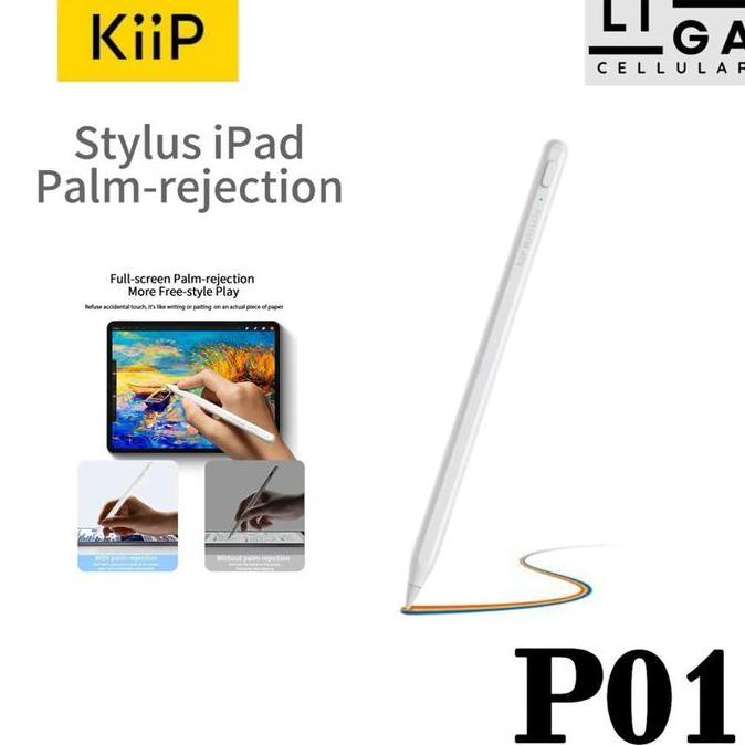 HARGA DISC - Kiip P01 Stylus Pen iPad Mini/Air Pro 11 Gen 10 M2 Apple Palm Rejection Pencil