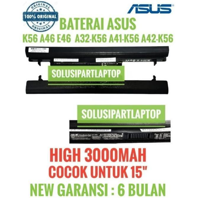 Baterai Laptop Ori Asus K46 K56 A41-K56 A31-K56 Batre
