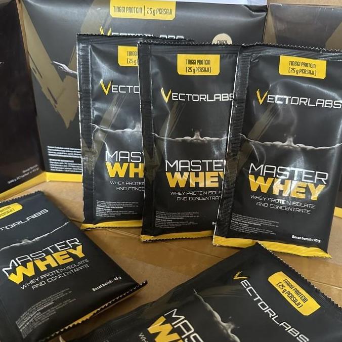 7 Sachet Master Whey Protein Shake Iso Vectorlabs Free Towel Sport Evo
