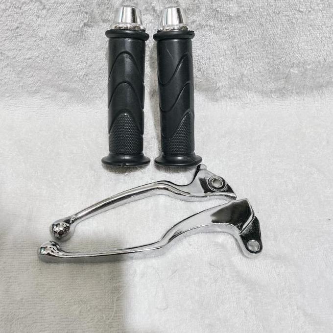 nawangsar / paket handgrip handle jalu stang chrome motor mio smile mio soul mio sporty mio j xeon p