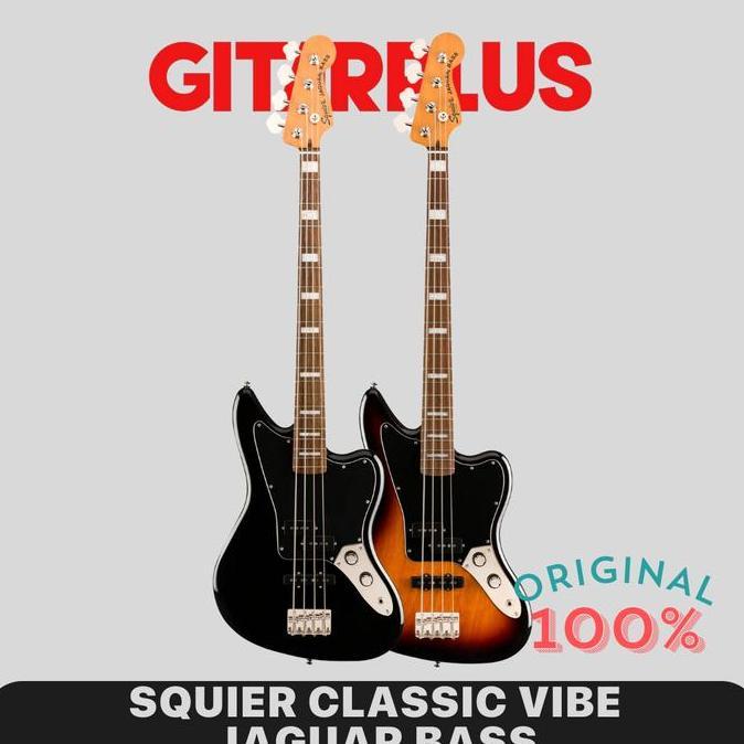 Grosir Squier Classic Vibe Jaguar Bass Guitar, Laurel Fb - Bass Elektrik