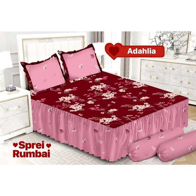 BEBAS ONGKIR - RC RUMBAI BONITA EMILIA KING SIZE 180x200 MOTIF TERBARU MINIMALIS BUNGA