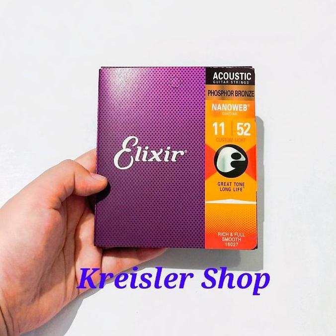 ismahan_seller - senar gitar akustik elixir size 10 11 12 senar gitar 1 set isi 6 pcs guitar strings