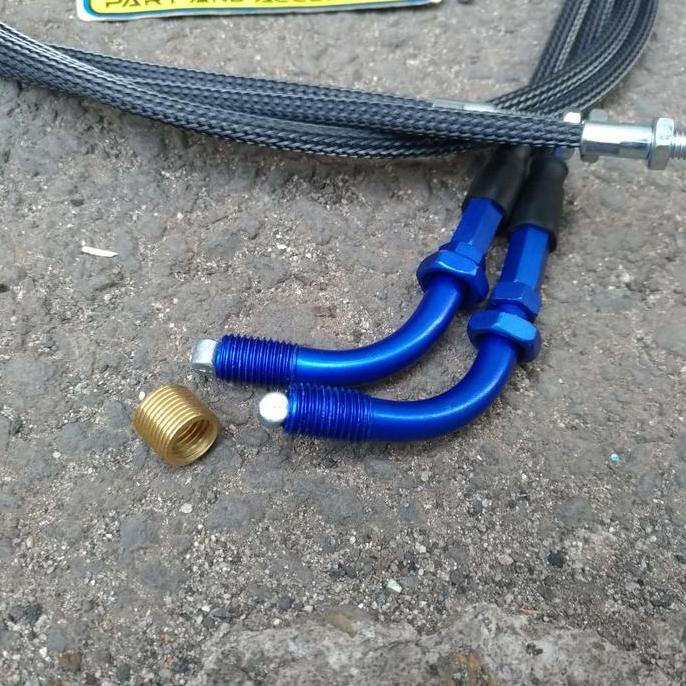 tali/kabel gas standar serat hitam L blue pcx lokal 2018 ori thailand