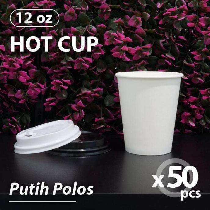Festa- Pak Isi 50 Pcs - Paper Cup 12 Oz Hot - Paper Cup 12Oz - Gelas Kertas