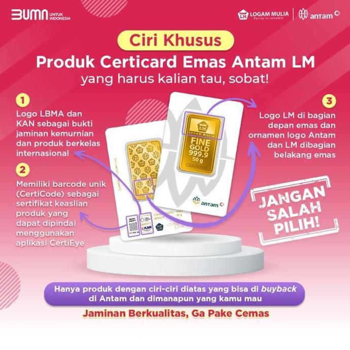 Nafelashop6 - Logam Mulia Antam ( Lm ) 5Gr 5 Gram Press Vac