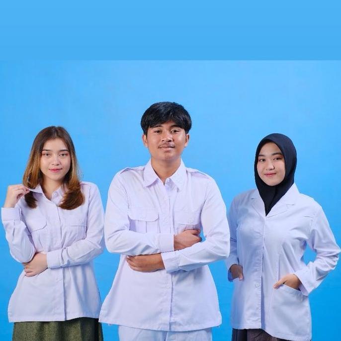 Kemeja Pdh Pdl Putih Nagata Drill Baju Dinas Pns Lengan Panjang