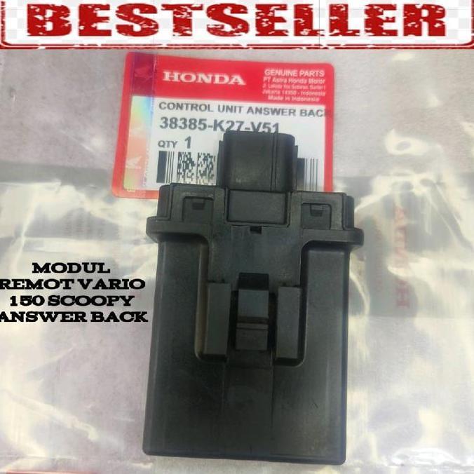 38385-K27-V51 MODUL CONTROL UNIT ALARM REMOT KUNCI KONTAK KEY SET VARIO 125 150 ESP SCOOPY 10 PIN  A