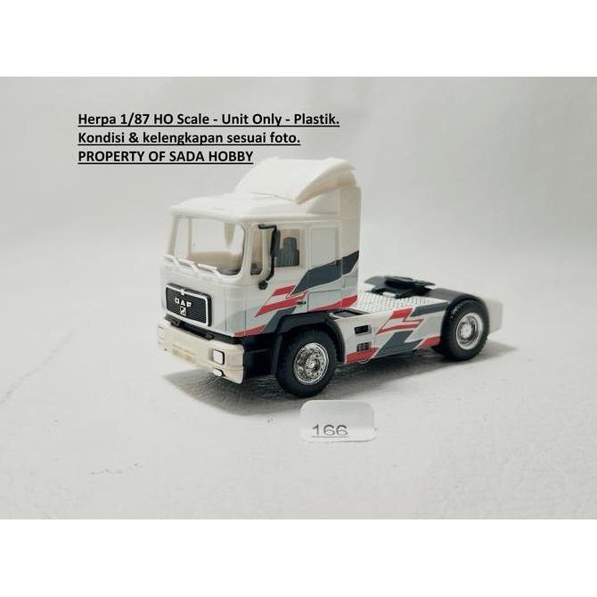 MINIATUR TRUK HERPA 1/87 DAF 19-422 2 AXLE TRACTOR AUSTRIA PUTIH HO SCALE UNIT ONLY CADATOYS