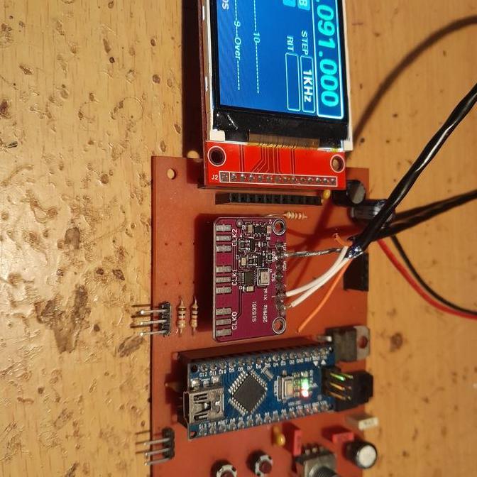 PCB ARDUINO NANO BITX VFO DDS SI5351 TFT SPI 1.8" - 3.5" OR OLED SSD1306 SSD 1306 FOR SSB BITX SPECT