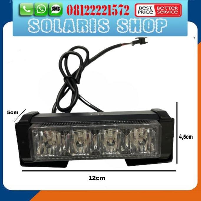rahmutomo / Lampu LED Strobo Polisi/Strobo Set/Strobo 4 Titik/Strobo Motor Mobil+. Diskon