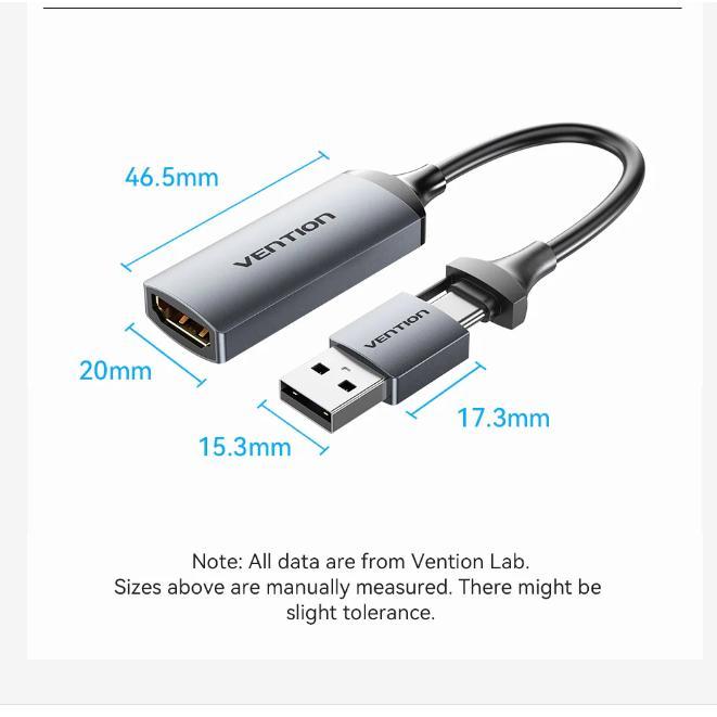 Vention HDMI Video Capture Card USB to HDMI Game Capture for Streaming