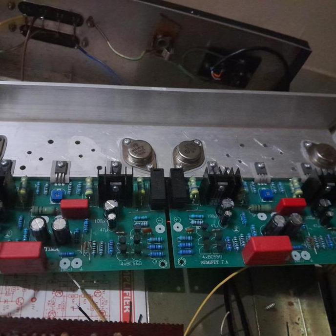 KIT POWER AMPLI BLAZER STEREO FINAL JENGKOL SERIES PCB BAHAN FIBER SAF12