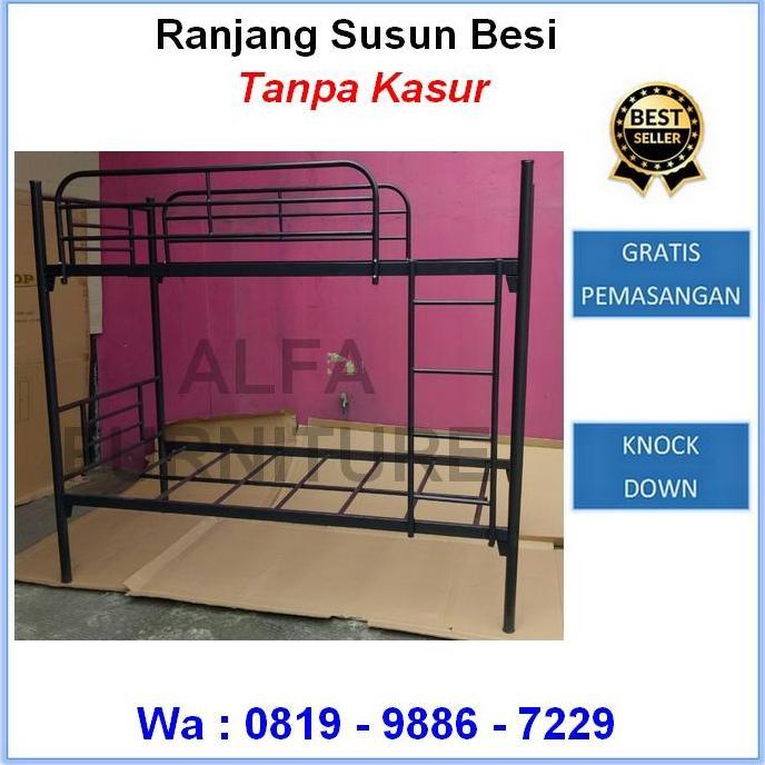 Terlaris Ranjang Susun Besi 120/140X200 Cm
