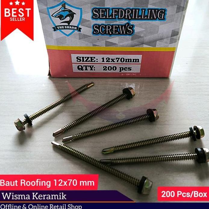 Baut roofing 12 per box/baut roofing 12x70 cm, 12x40 cm, per kotak/baut baja ringan