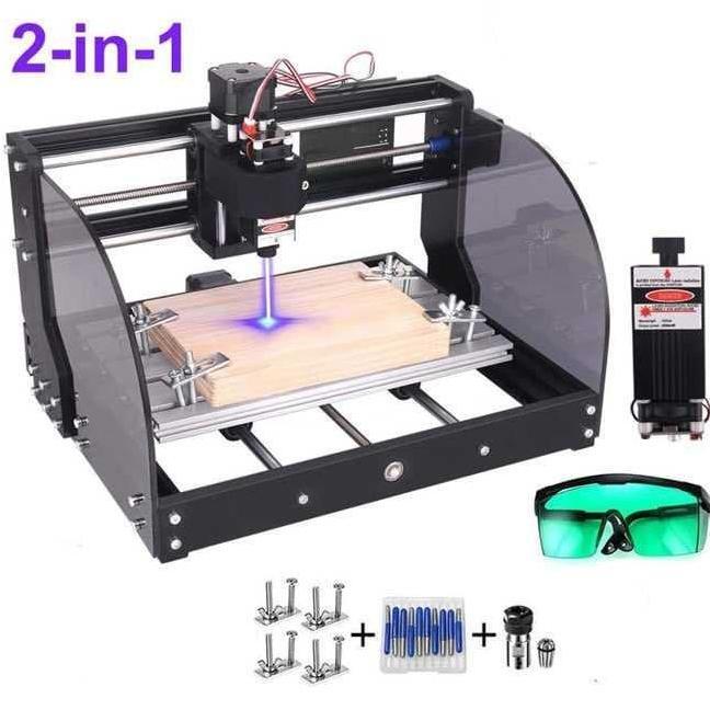 Terlaris Mesin Cnc Router 3018 Pro Max 2 In 1 Er11 Spindle Dan Laser 1000Mw