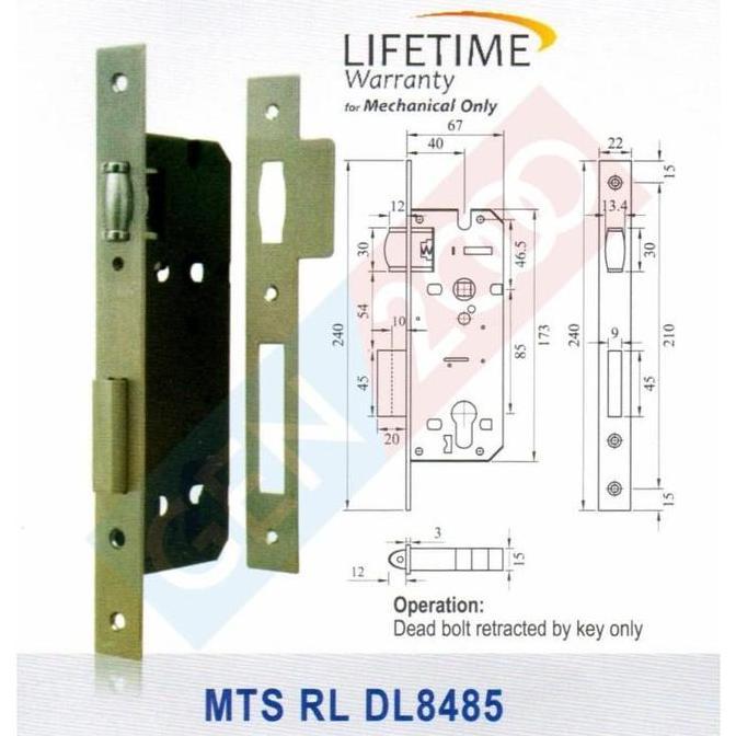Lock Case Rumah Kunci Dekkson MTS RL DL 8485 Bodi Kunci Pelor