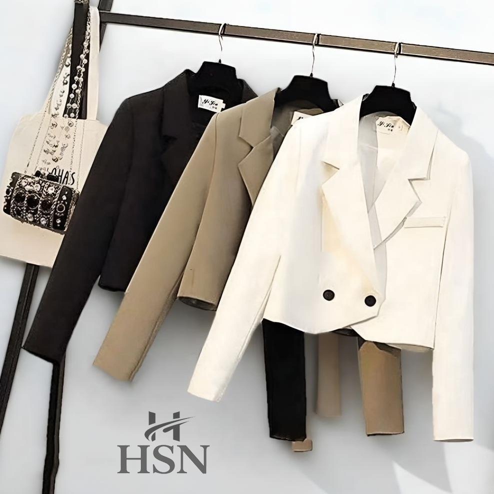 Blazer Crop Wanita Jas Crop Wanita Korean Style Terbaru