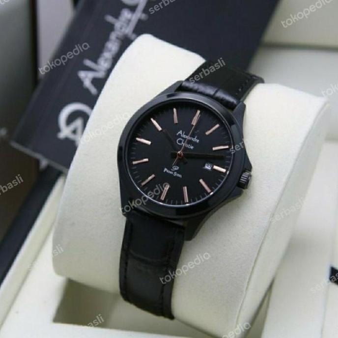 ALEXANDRE CHRISTIE AC1026LD AC 1026 BLACK RG JAM TANGAN WANITA KULIT