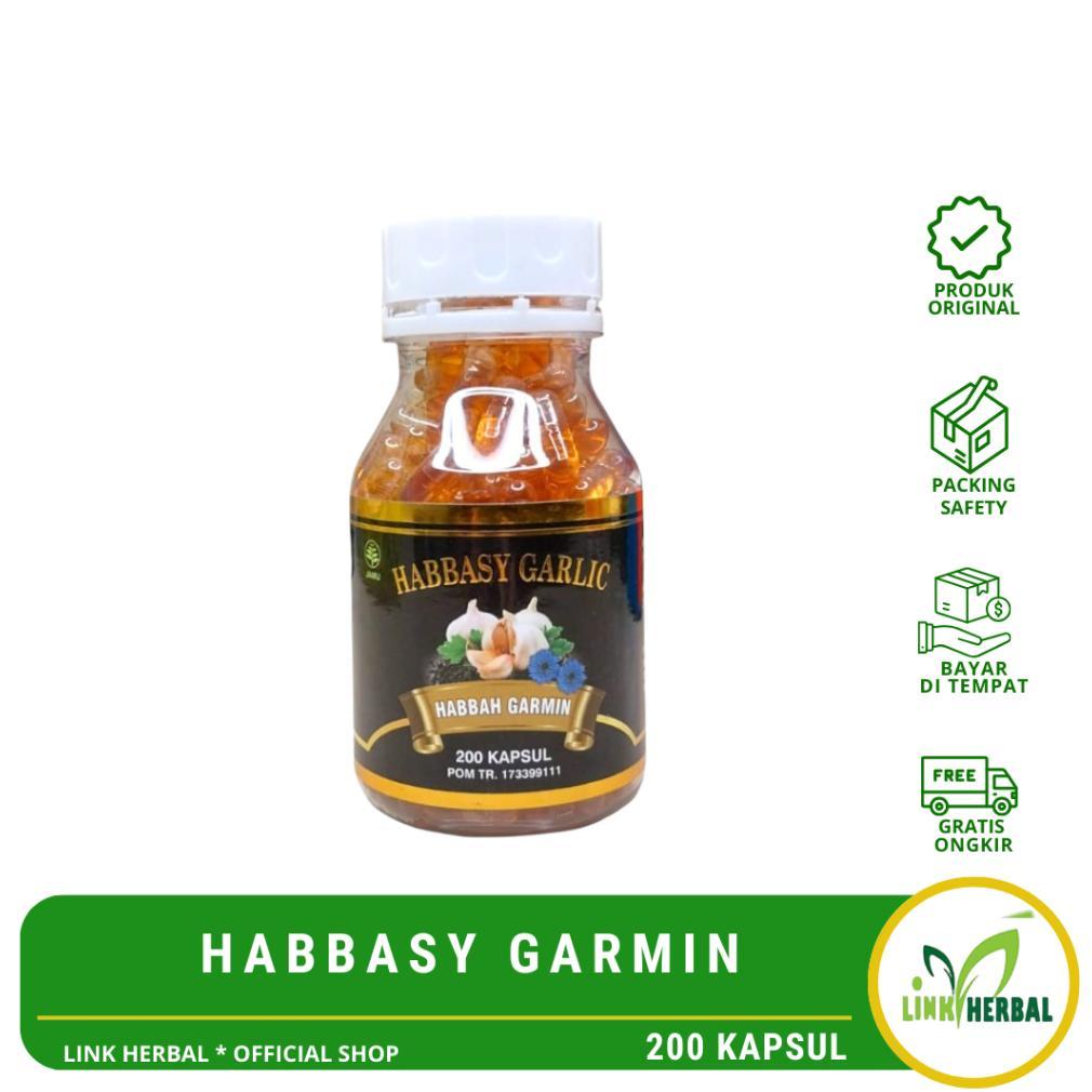 Habbasyi Garlic | Habbatussauda | Habbah Garmin Isi 200 Kapsul | Habbatussauda Plus Garlic Oil