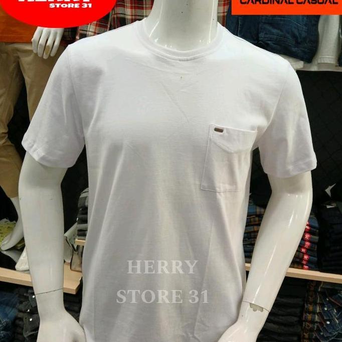 KAOS CARDINAL CASUAL WARNA PUTIH POLOS
