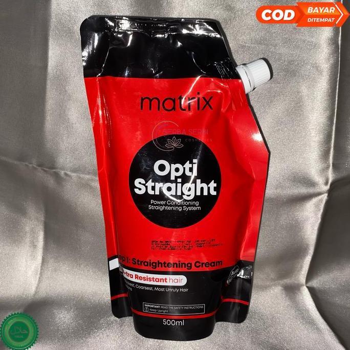 Opti Straight 500ml Matrix Pelurus Rambut Smoothing Satuan Step 1 Step 2 Resistant Extra Resistant N