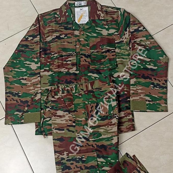 Baju Pdl Loreng Tni Ad Kasad/Nkri Balotelli Wr Premiun Anti Air