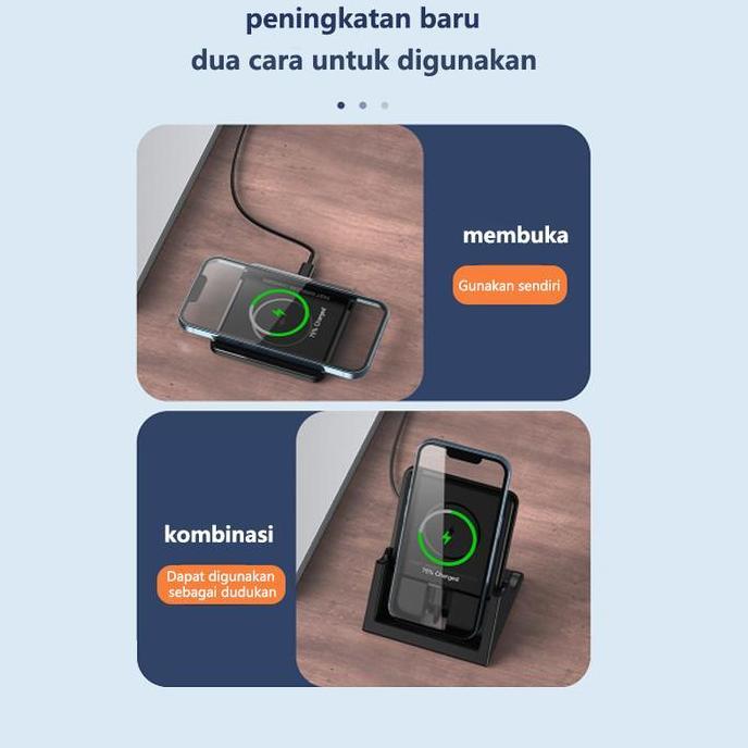 NETPAC Magnetic Charger Wireless Fast Charging 15W 2in1 Charger Docking For iPhone Samsung