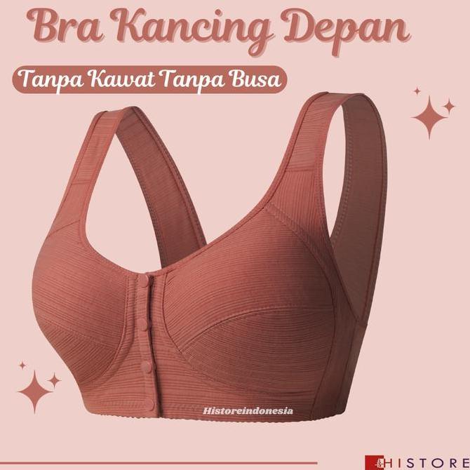 Bra BH Wanita Push Up Kancing Buka Depan Tanpa Busa & Tanpa Kawat  Lembut & Nyaman 2093