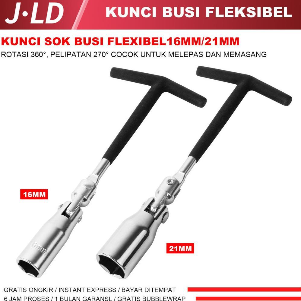 Jld Kunci Busi Fleksibel Kunci Sok Busi Flexibel 16Mm/21Mm Kunci Busi Sok Spark Plug Socket T-Handle