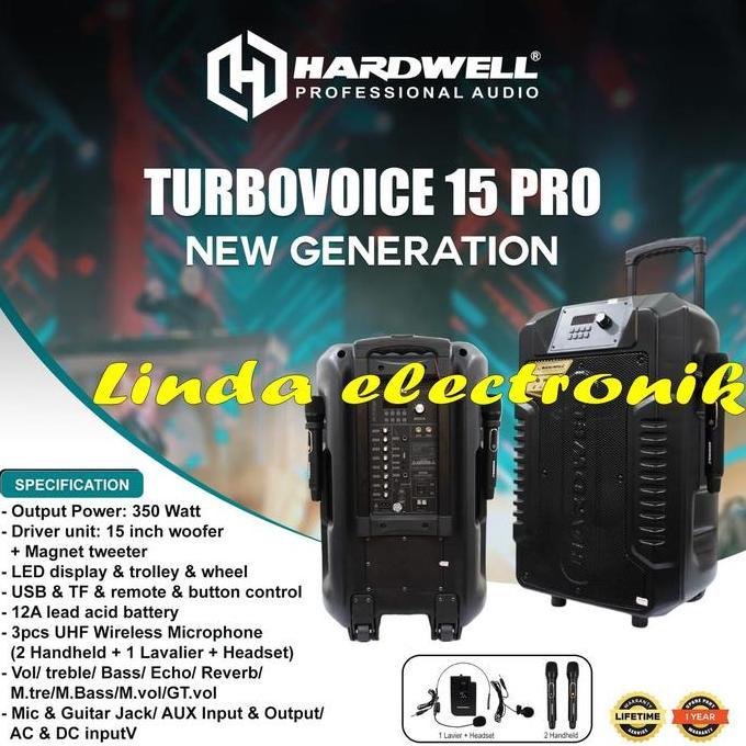 yellowbench / hardwell turbovoice 15 pro 15inch blutooth hardwell turbovoice 15pro Diskon