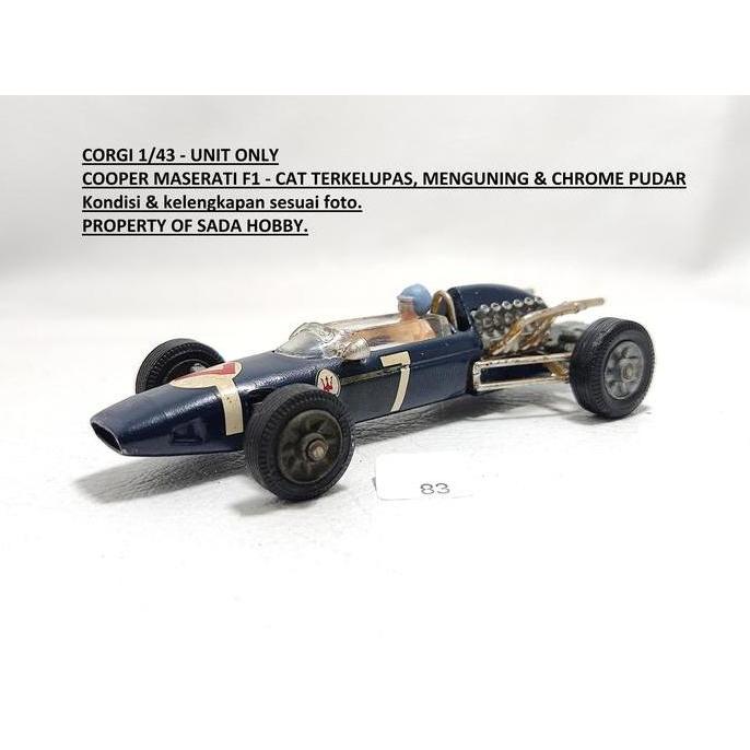 CORGI 156 COOPER MASERATI F1 NO 7 MADE IN GREAT BRITAIN UNIT ONLY VINTAGE TOYS 1/43 CADATOYS