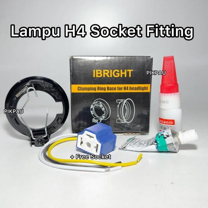 IBRIGHT - Fitting Socket Lampu H4