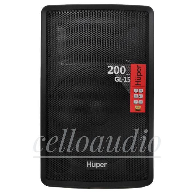 fahmifahstore / Speaker Portable Wireless 15" Huper GL-15 Aktif Bluetooth USB 15 Inch Diskon