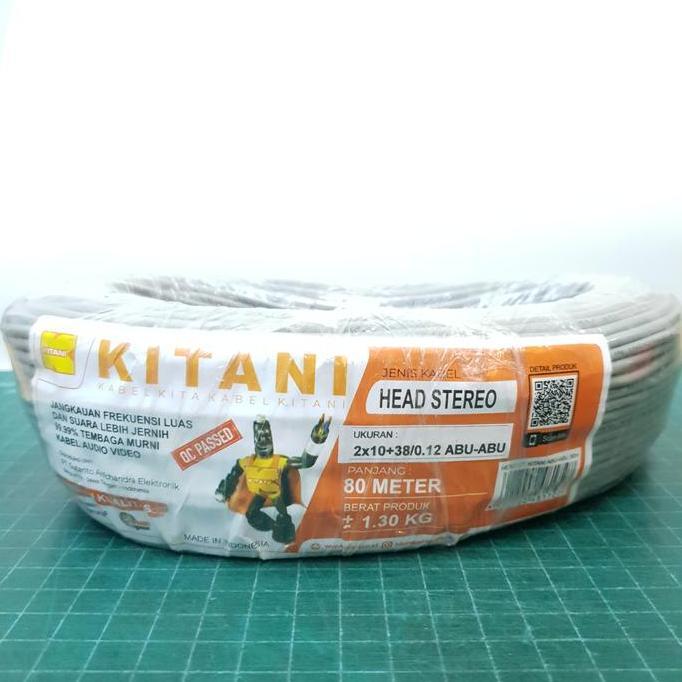 yellowbench / Kabel Head Audio Stereo Kitani Kabel Snake Cable AUX Isi 3 Abu-abu 2 x 10 x 38 / 0.12m