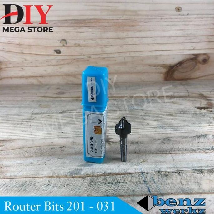 BENZ WERKZ Router vee grove bit / mata profil 15,9 mmx1/4" benzwerkz ( 201-031 )