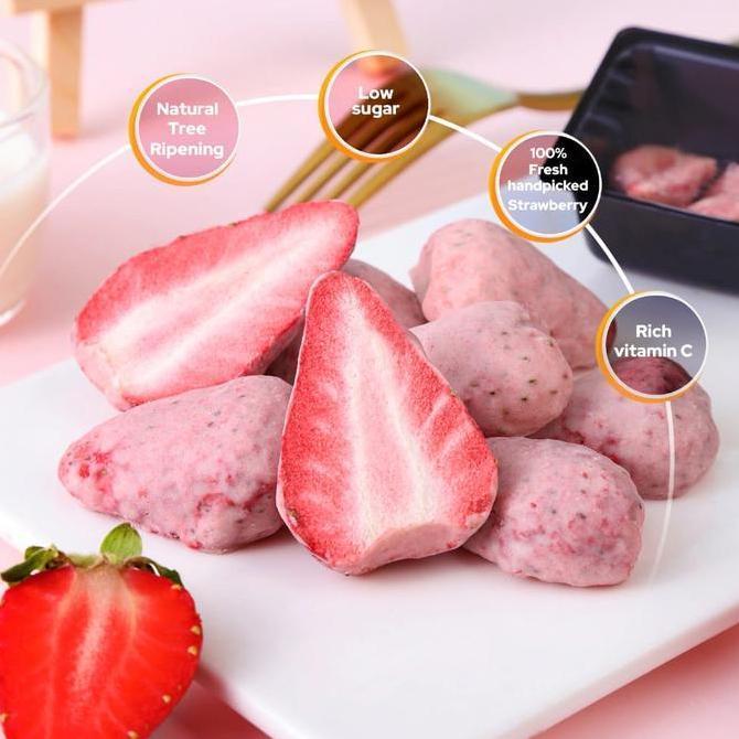 Yummy [ HALAL ] Tyl Ursnack Freeze Dried Fruit / Snack Durian Vacum / Strawberry Beku / Snack Buah K