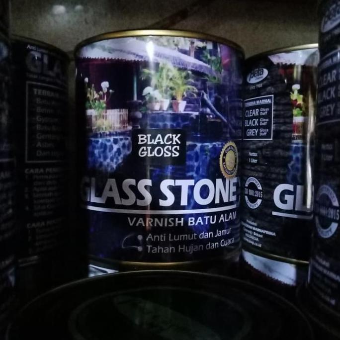 glasstone vernis batu alam warna hitam