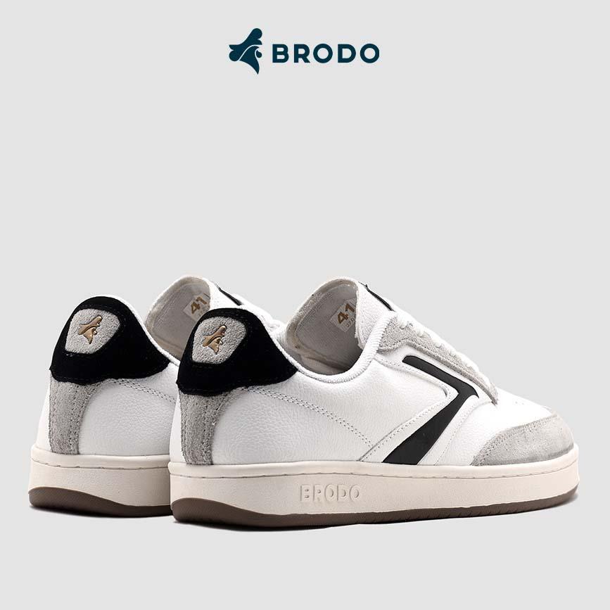 Brodo - Sneakers Ace Tennis Ivory Black