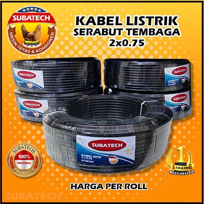 Kabel Listrik Ganda Serabut Isi 50Meter/1 Roll