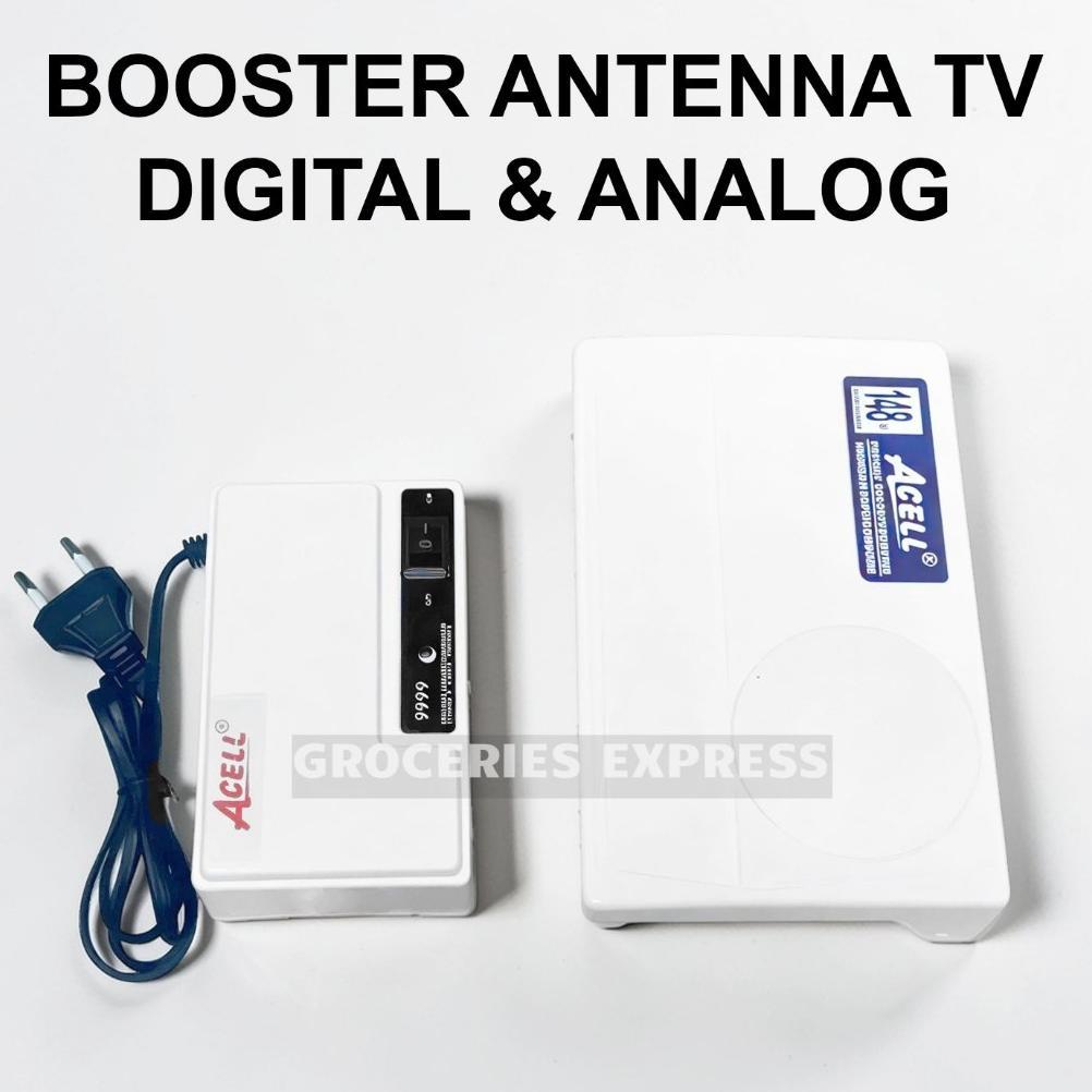 Booster Antena TV / Penguat Sinyal TV Analog & Digital Acell - Booster Atas dan Bawah Booster Remote