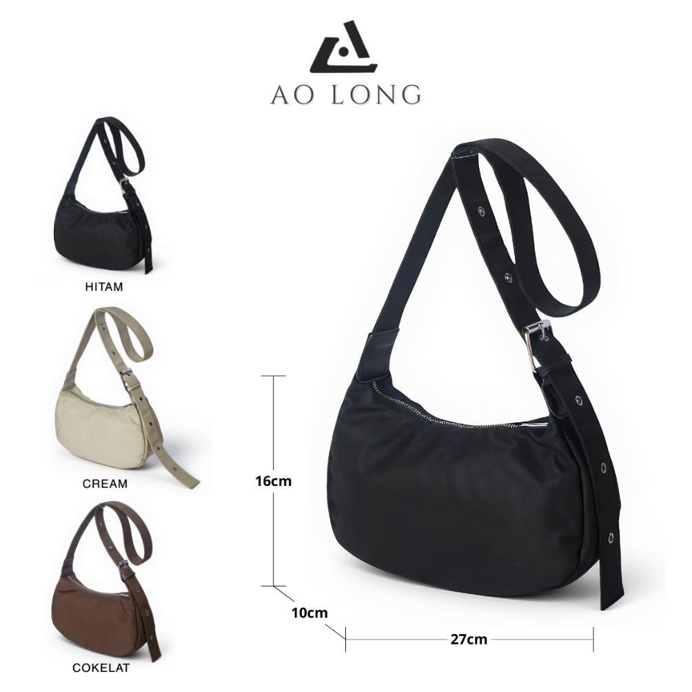 SUPER DEAL AOLONG YONA 8975 # TAS SELEMPANG WANITA SLINGBAG CEWEK BAHAN PARASUT MUAT DOMPET PANJANG 