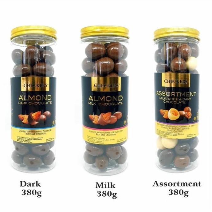 CHECKERS Almond Chocolate 380gr Chocolate Malaysia Cokelat Malaysia