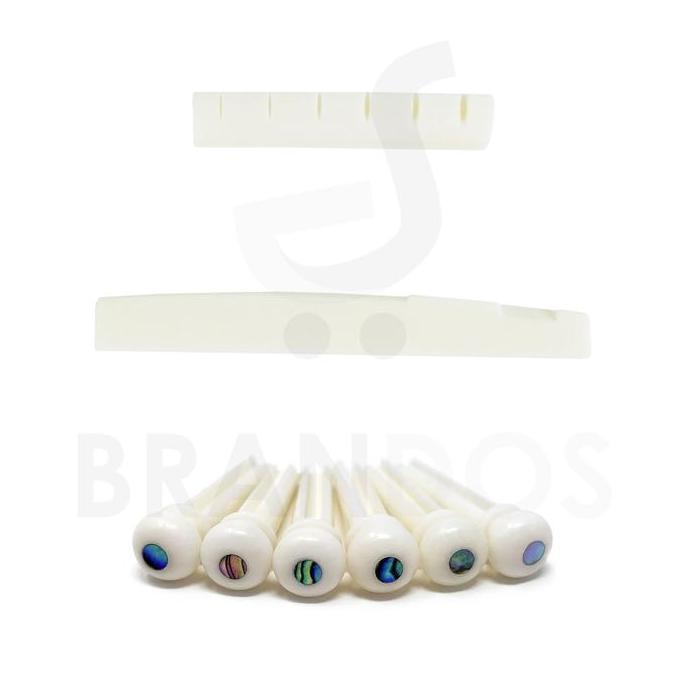 Nut Saddle Bridge Pin Tulang Sapi (6 pcs) Gitar Akustik GP-08-GCB